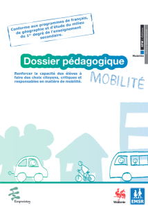 Dossier pédagogique Wallonie mobilité